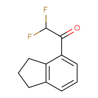 Chemical structure of 1-(2,3-dihydro-1H-inden-4-yl)-2,2-difluoroethan-1-one - CSSB00103108834