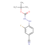 Chemical structure of N'-(4-cyano-2-fluorophenyl)(tert-butoxy)carbohydrazide - CSSB06721663414
