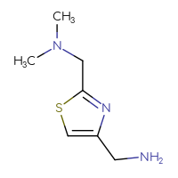 Chemical structure of 1-{2-[(dimethylamino)methyl]-1,3-thiazol-4-yl}methanamine - CSSB00011450938