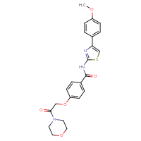 Chemical structure of N-[4-(4-methoxyphenyl)-1,3-thiazol-2-yl]-4-[2-(morpholin-4-yl)-2-oxoethoxy]benzamide - CSSB06741648016