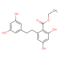 Chemical structure of ethyl 2-[2-(3,5-dihydroxyphenyl)ethyl]-4,6-dihydroxybenzoate - CSSB00015319157