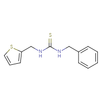 Chemical structure of 1-benzyl-3-[(thiophen-2-yl)methyl]thiourea - CSSB00000589034
