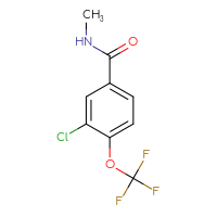 Chemical structure of 3-chloro-N-methyl-4-(trifluoromethoxy)benzamide - CSSB01994656072