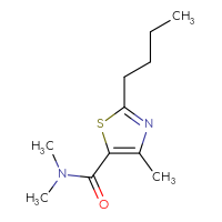 Chemical structure of 2-butyl-N,N,4-trimethyl-1,3-thiazole-5-carboxamide - CSSB07091064692