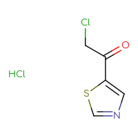 Chemical structure of 2-chloro-1-(1,3-thiazol-5-yl)ethan-1-one hydrochloride - CSSB06630658339