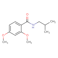 Chemical structure of 2,4-dimethoxy-N-(2-methylpropyl)benzamide - CSSB00000385120