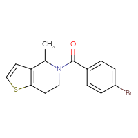 Chemical structure of 5-(4-bromobenzoyl)-4-methyl-4H,5H,6H,7H-thieno[3,2-c]pyridine - CSSB00000613387