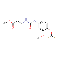 Chemical structure of methyl 3-({[4-(difluoromethoxy)-3-methoxyphenyl]carbamoyl}amino)propanoate - CSSB02105388938