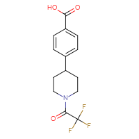 Chemical structure of 4-[1-(2,2,2-trifluoroacetyl)piperidin-4-yl]benzoic acid - CSSB00011016567