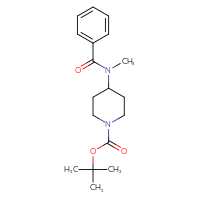 Chemical structure of tert-butyl 4-(N-methylbenzamido)piperidine-1-carboxylate - CSSB00000046361