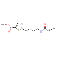 Chemical structure of methyl 2-[4-(prop-2-enamido)butyl]-1,3-thiazole-5-carboxylate - CSSB21332041973