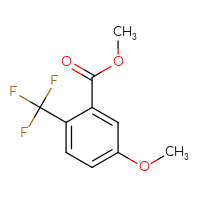 Chemical structure of methyl 5-methoxy-2-(trifluoromethyl)benzoate - CSSB00010189592