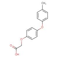 Chemical structure of 2-[4-(4-methylphenoxy)phenoxy]acetic acid - CSSB00000404913