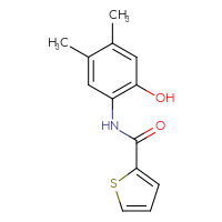 Chemical structure of N-(2-hydroxy-4,5-dimethylphenyl)thiophene-2-carboxamide - CSSB00132477576