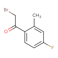 Chemical structure of 2-bromo-1-(4-fluoro-2-methylphenyl)ethan-1-one - CSSB00012772039