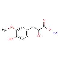 Chemical structure of sodium 2-hydroxy-3-(4-hydroxy-3-methoxyphenyl)propanoate - CSSB00000076968