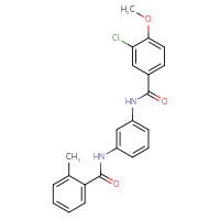 Chemical structure of 3-chloro-4-methoxy-N-[3-(2-methylbenzamido)phenyl]benzamide - CSSB00121604328