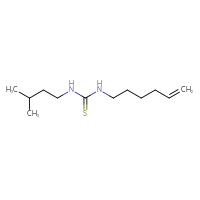 Chemical structure of 3-(hex-5-en-1-yl)-1-(3-methylbutyl)thiourea - CSSB15025522465
