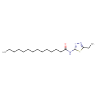 Chemical structure of N-(5-ethyl-1,3,4-thiadiazol-2-yl)tetradecanamide - CSSB00103160299