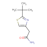 Chemical structure of 2-(2-tert-butyl-1,3-thiazol-4-yl)acetamide - CSSB00000059370