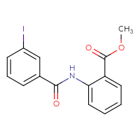 Chemical structure of methyl 2-(3-iodobenzamido)benzoate - CSSB00027982900
