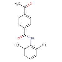 Chemical structure of 4-acetyl-N-(2,6-dimethylphenyl)benzamide - CSSB00048295253