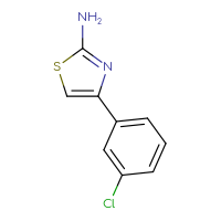 Chemical structure of 4-(3-chlorophenyl)-1,3-thiazol-2-amine - CSSB00000168892