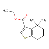 Chemical structure of ethyl 4,4-dimethyl-4,5,6,7-tetrahydro-1-benzothiophene-3-carboxylate - CSSB00013725034