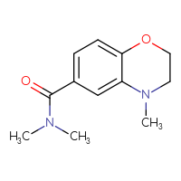 Chemical structure of N,N,4-trimethyl-3,4-dihydro-2H-1,4-benzoxazine-6-carboxamide - CSSB00096387336