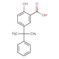 Chemical structure of 2-hydroxy-5-(2-phenylpropan-2-yl)benzoic acid - CSSB00160400767