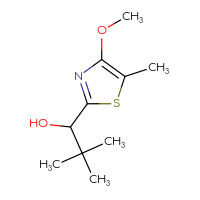 Chemical structure of 1-(4-methoxy-5-methyl-1,3-thiazol-2-yl)-2,2-dimethylpropan-1-ol - CSSB20686448290