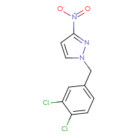 Chemical structure of 1-[(3,4-dichlorophenyl)methyl]-3-nitro-1H-pyrazole - CSSB00015198411