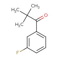 Chemical structure of 1-(3-fluorophenyl)-2,2-dimethylpropan-1-one - CSSB00000766783