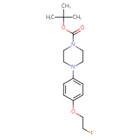 Chemical structure of tert-butyl 4-[4-(2-fluoroethoxy)phenyl]piperazine-1-carboxylate - CSSB00010414075
