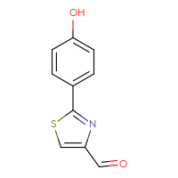 Chemical structure of 2-(4-hydroxyphenyl)-1,3-thiazole-4-carbaldehyde - CSSB00011393218