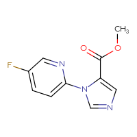 Chemical structure of methyl 1-(5-fluoropyridin-2-yl)-1H-imidazole-5-carboxylate - CSSB14965985533