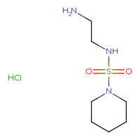 Chemical structure of N-(2-aminoethyl)piperidine-1-sulfonamide hydrochloride - CSSB06657272107