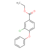 Chemical structure of ethyl 3-chloro-4-phenoxybenzoate - CSSB06835378517