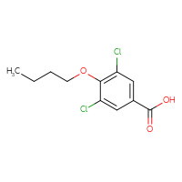 Chemical structure of 4-butoxy-3,5-dichlorobenzoic acid - CSSB00000030550
