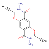 Chemical structure of 2,5-bis(prop-2-yn-1-yloxy)benzene-1,4-dicarbohydrazide - CSSB14929132906