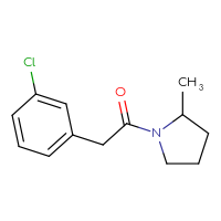 Chemical structure of 2-(3-chlorophenyl)-1-(2-methylpyrrolidin-1-yl)ethan-1-one - CSSB00103332591