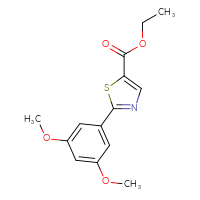 Chemical structure of ethyl 2-(3,5-dimethoxyphenyl)-1,3-thiazole-5-carboxylate - CSSB00160518445