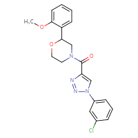 Chemical structure of 4-[1-(3-chlorophenyl)-1H-1,2,3-triazole-4-carbonyl]-2-(2-methoxyphenyl)morpholine - CSSS00151205611