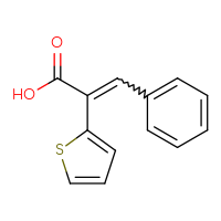 Chemical structure of 3-phenyl-2-(thiophen-2-yl)prop-2-enoic acid - CSSB00000195514