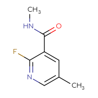 Chemical structure of 2-fluoro-N,5-dimethylpyridine-3-carboxamide - CSSB00031775337