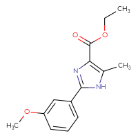 Chemical structure of ethyl 2-(3-methoxyphenyl)-5-methyl-1H-imidazole-4-carboxylate - CSSB00007845278