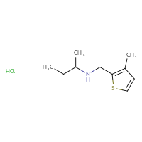 Chemical structure of (butan-2-yl)[(3-methylthiophen-2-yl)methyl]amine hydrochloride - CSSB00015183995