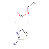Chemical structure of ethyl 2-(2-amino-1,3-thiazol-4-yl)-2,2-difluoroacetate - CSSB00010961709