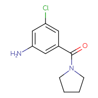 Chemical structure of 3-chloro-5-(pyrrolidine-1-carbonyl)aniline - CSSB00012941383