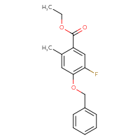 Chemical structure of ethyl 4-(benzyloxy)-5-fluoro-2-methylbenzoate - CSSB06446632838